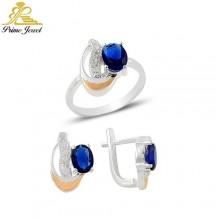 Altın +Gümüş Zirkon Taşlı Set